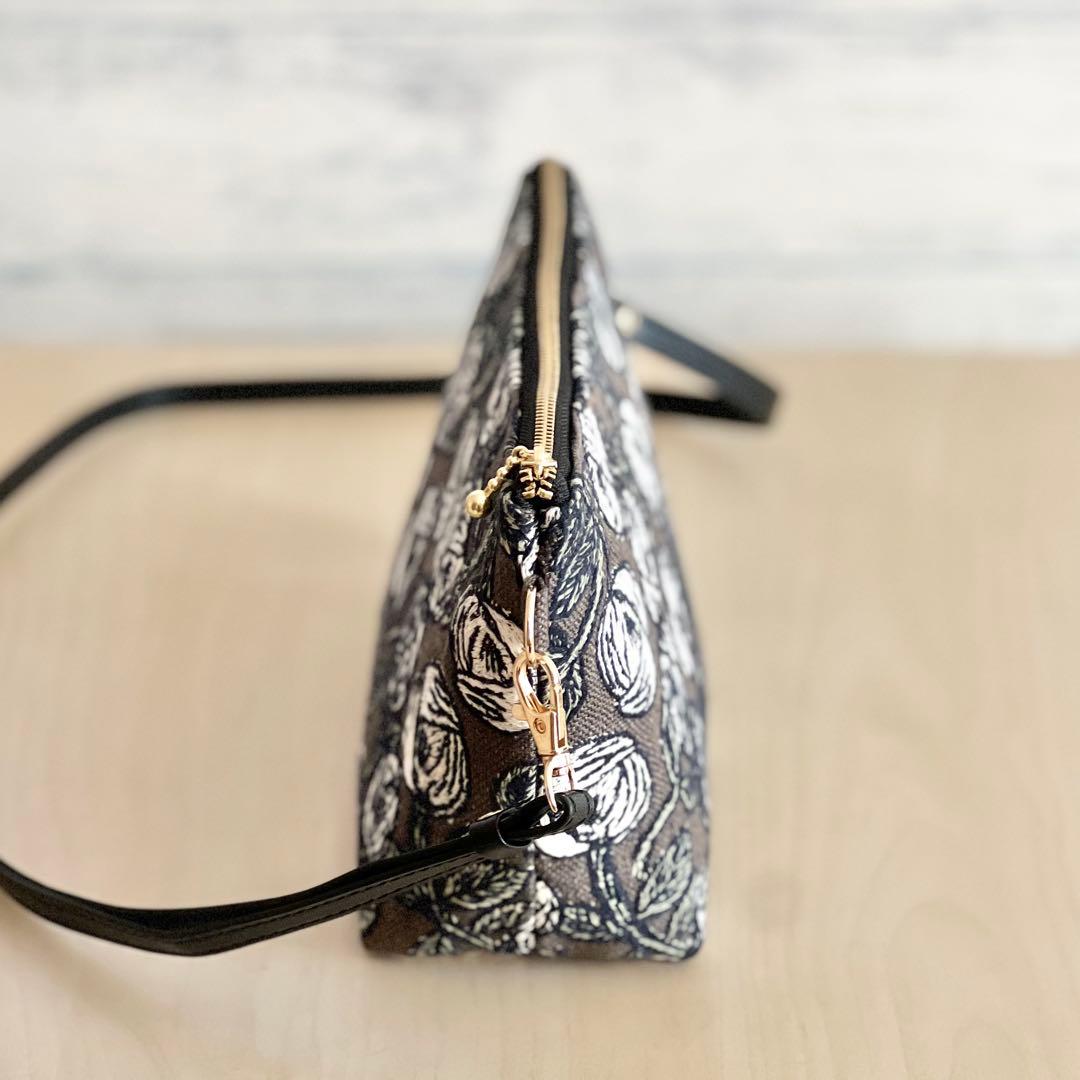 オーダー　ミナペルホネン rosyブラウンショルダーバッグ