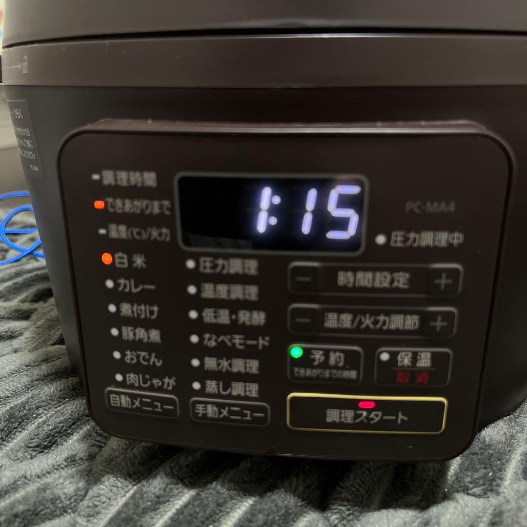 【美品】アイリスオーヤマ 電気圧力鍋 PC-MA4 ブラウン
