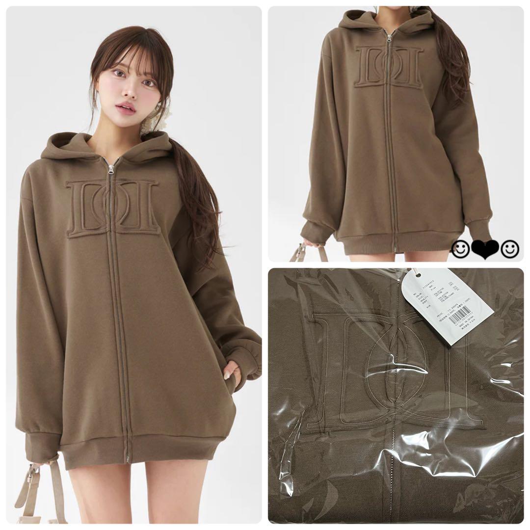 Darich♡アップリケDDロゴパーカー♡モカ