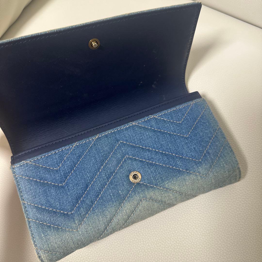 GUCCI 長財布 デニム GGマーモント