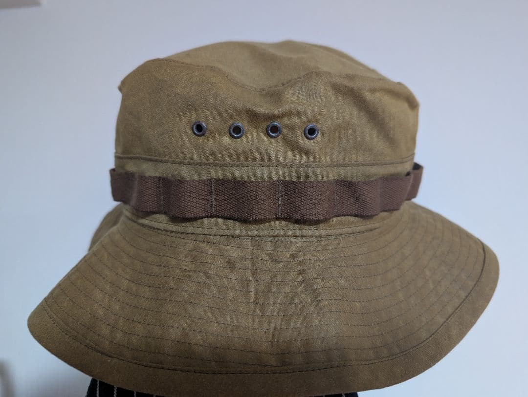RRL ダブルアールエル オイルクロス バケットハット サファリ　L