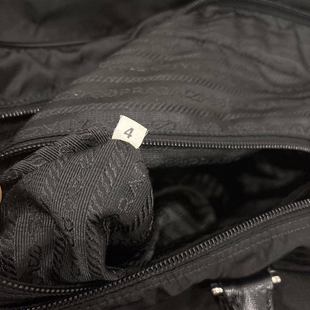 PRADA トートバッグ　ボストンバッグ　ナイロン×サフィアーノ　黒