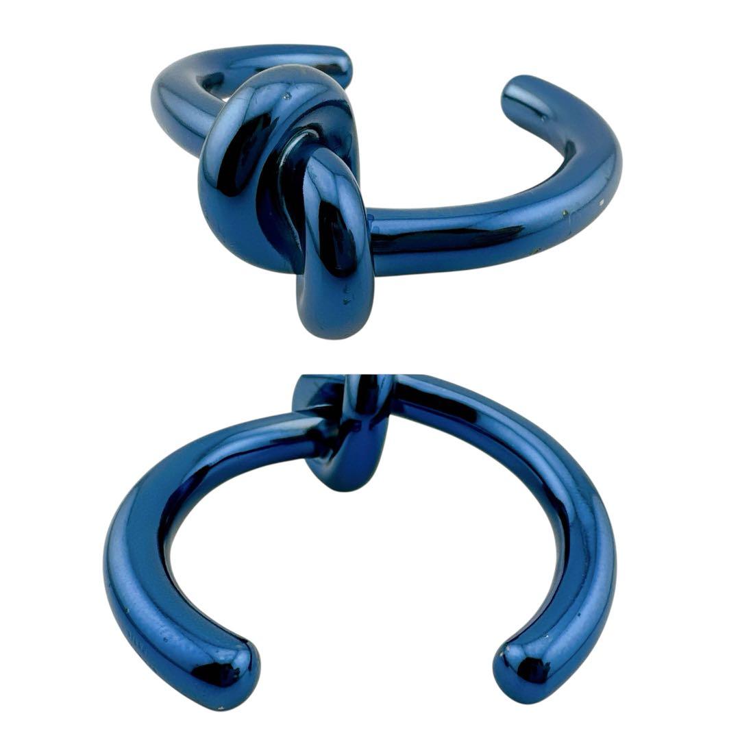 激レア◇セリーヌ メタリックブルー ノットエクストラ ブレスレット バングル