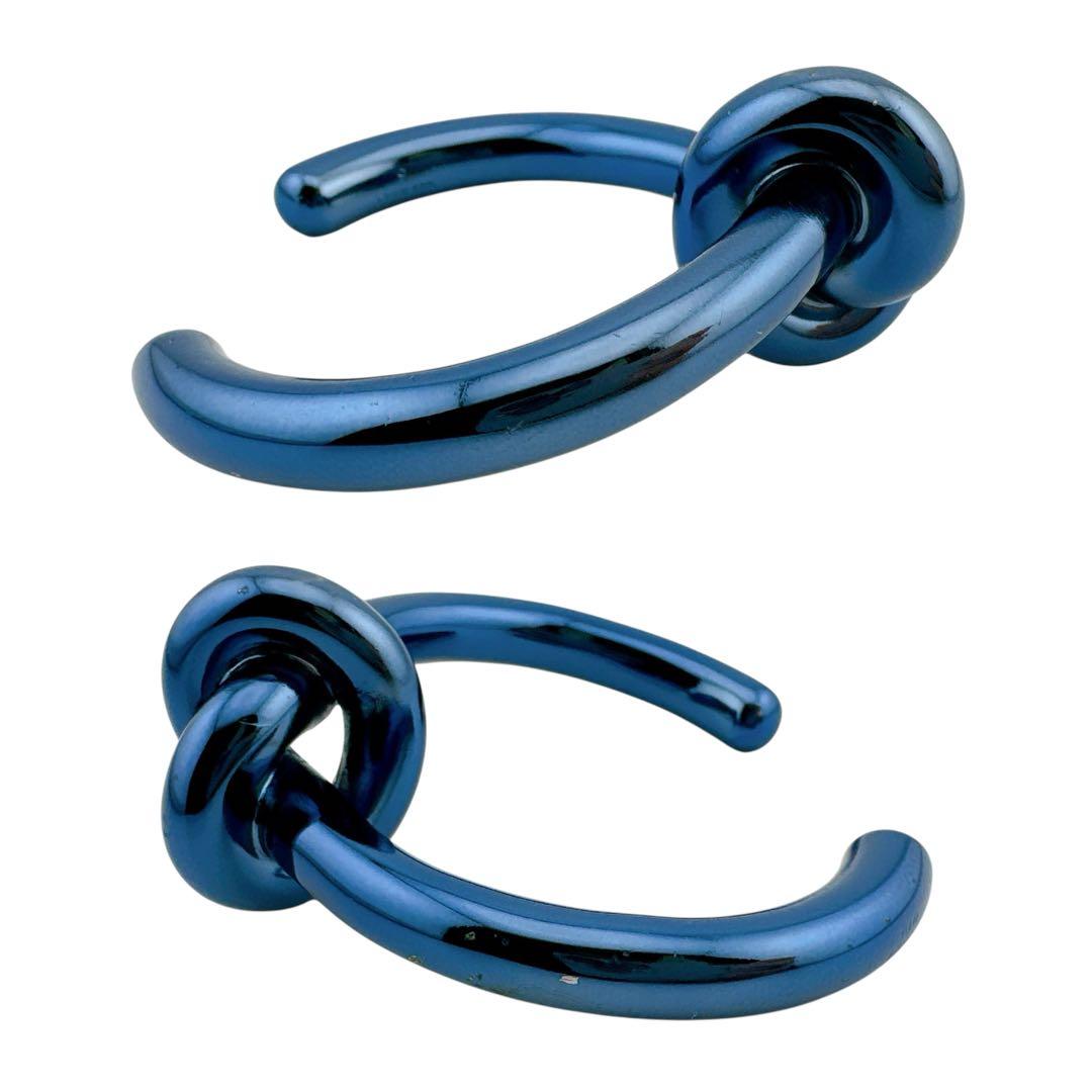 激レア◇セリーヌ メタリックブルー ノットエクストラ ブレスレット バングル