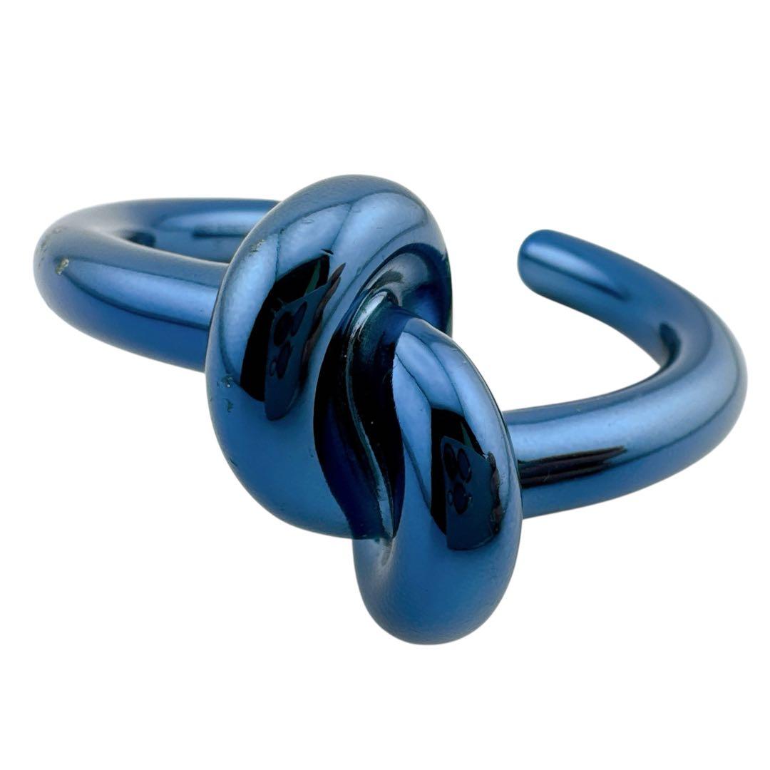 激レア◇セリーヌ メタリックブルー ノットエクストラ ブレスレット バングル