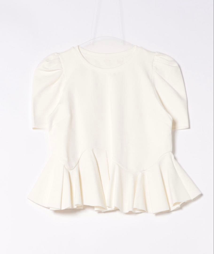 新品 CELFORD アシンメトリーソフトポンチトップス ホワイト