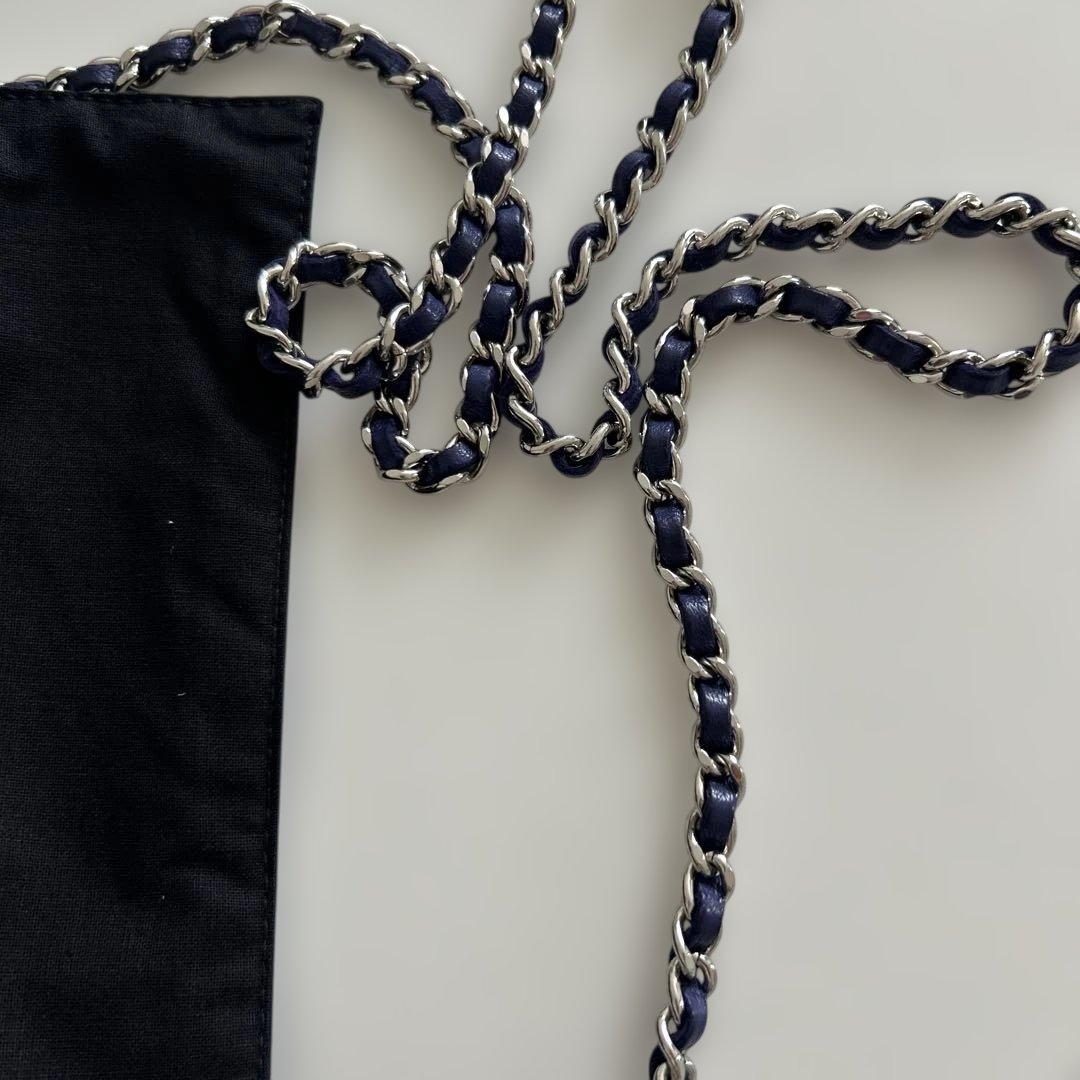 CHANEL チェーンウォレット　バイオレットカラー