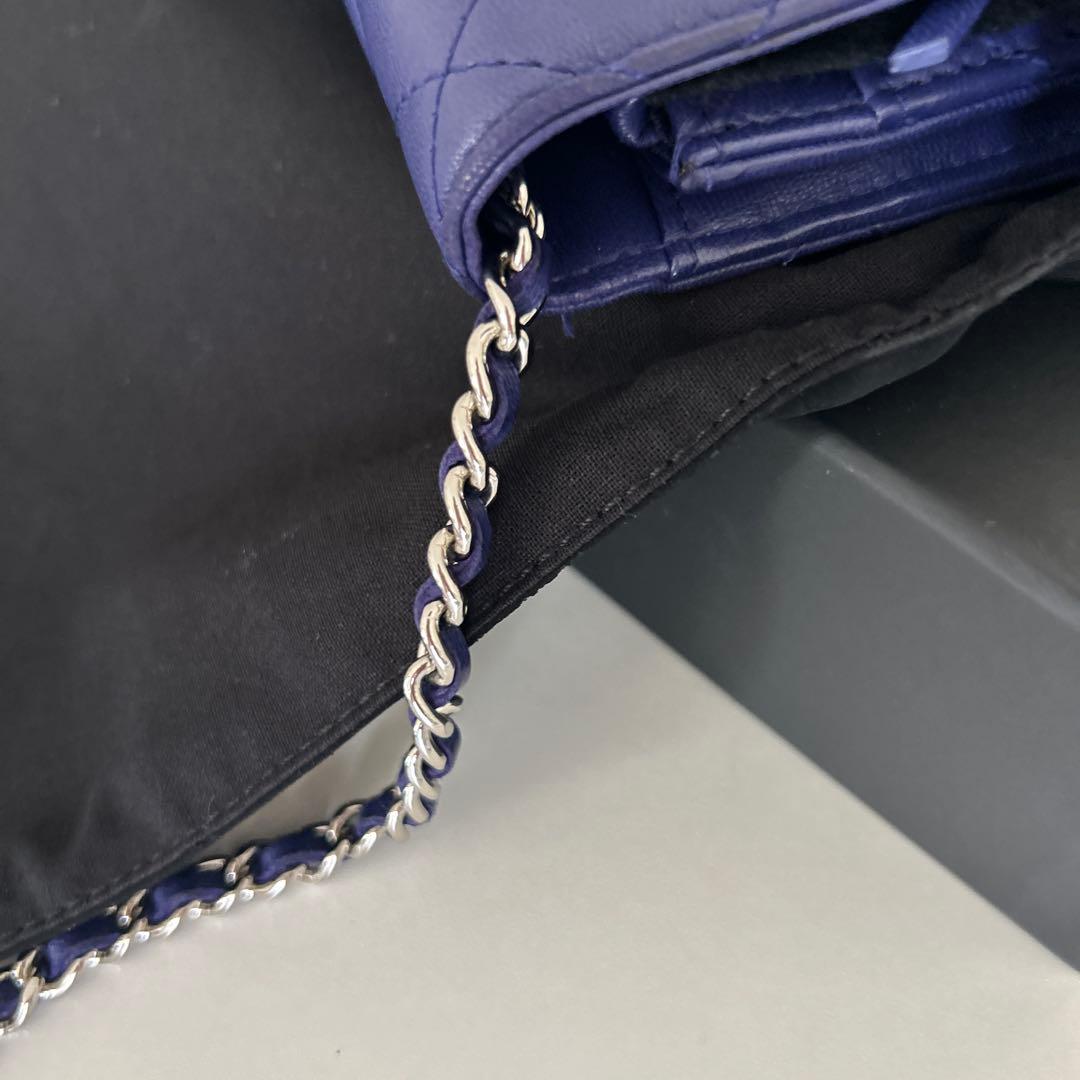CHANEL チェーンウォレット　バイオレットカラー