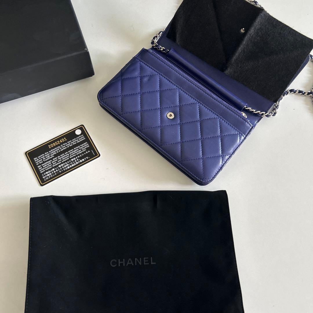 CHANEL チェーンウォレット　バイオレットカラー