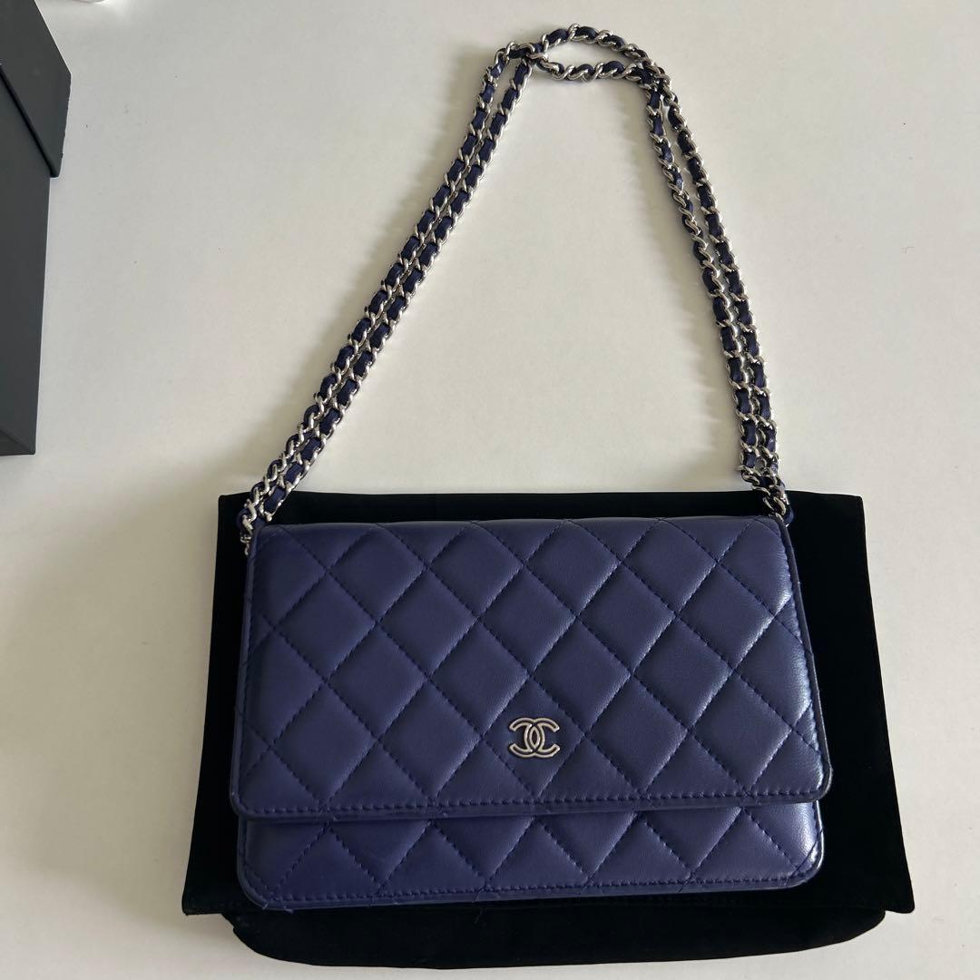 CHANEL チェーンウォレット　バイオレットカラー