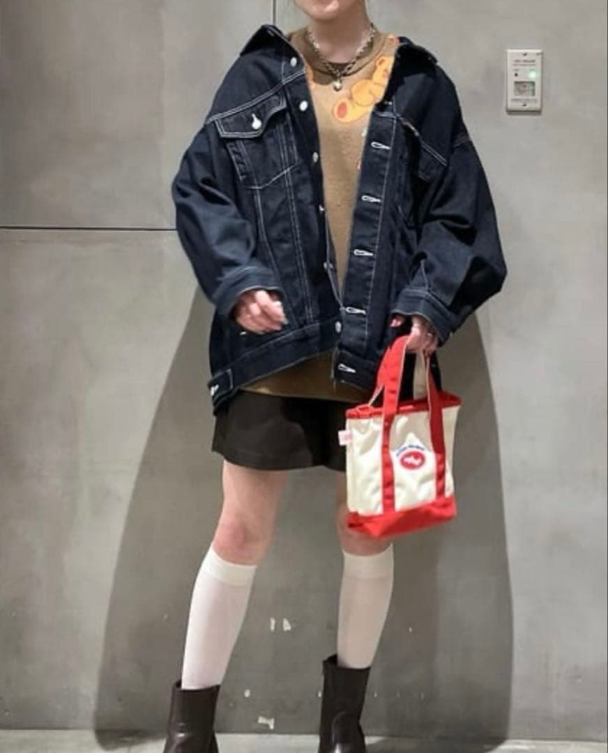 新品 ロデオクラウンズワイドボウル ビッグリボンデニムジャケット ワンウォッシュ