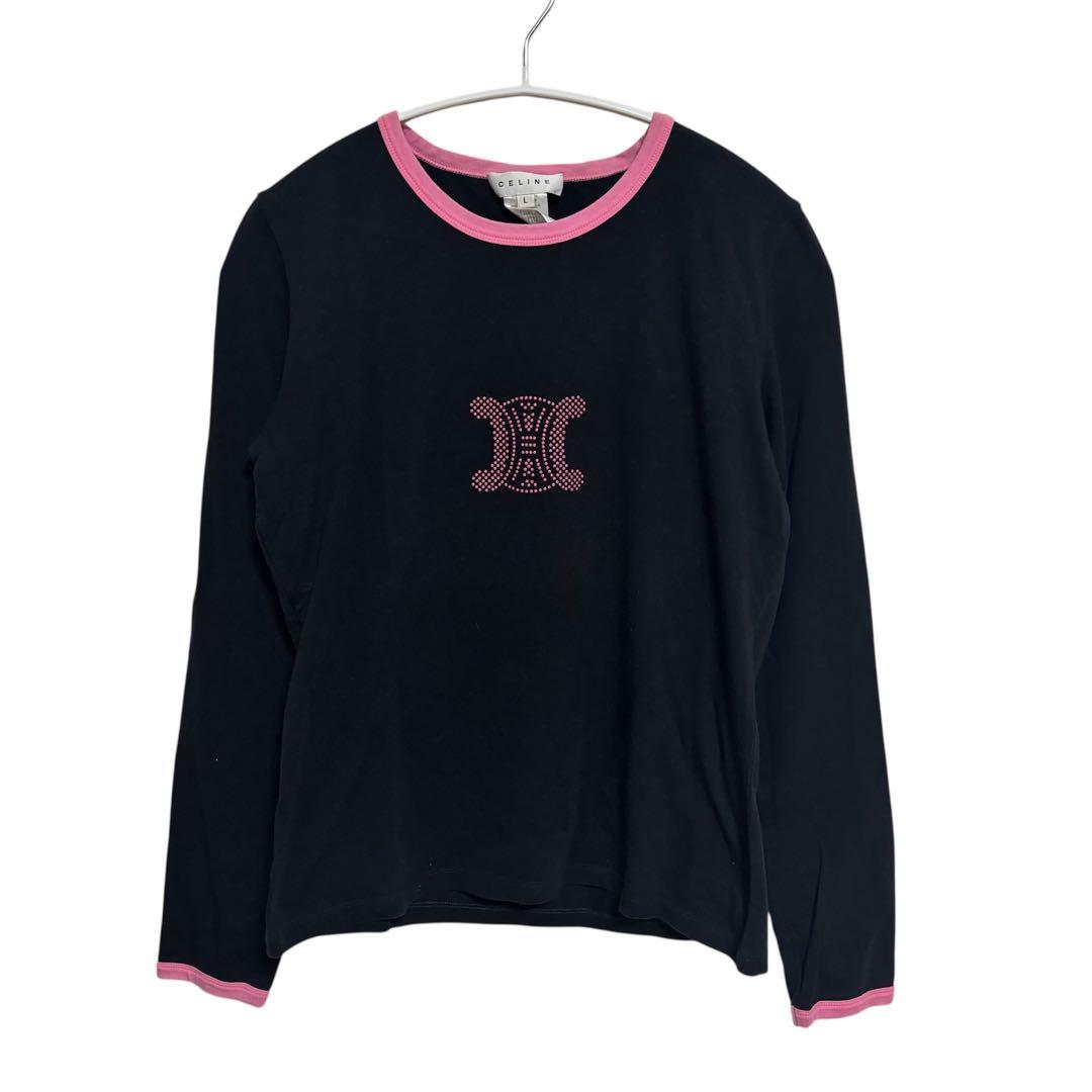 CELINE セリーヌ　マカダム　長袖シャツ　ロンT レディース　ピンク　シャツ