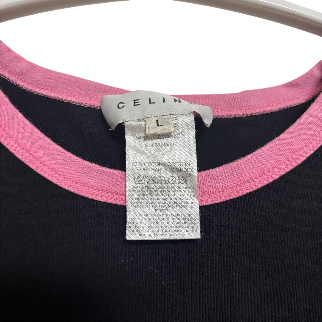 CELINE セリーヌ　マカダム　長袖シャツ　ロンT レディース　ピンク　シャツ