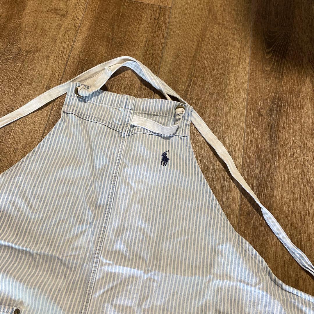 ラルフローレン ストライプエプロン コットン デニム