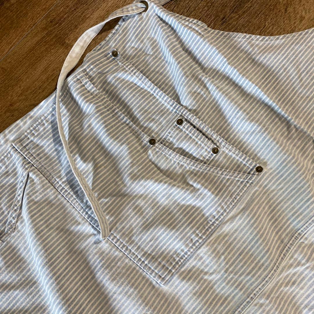 ラルフローレン ストライプエプロン コットン デニム