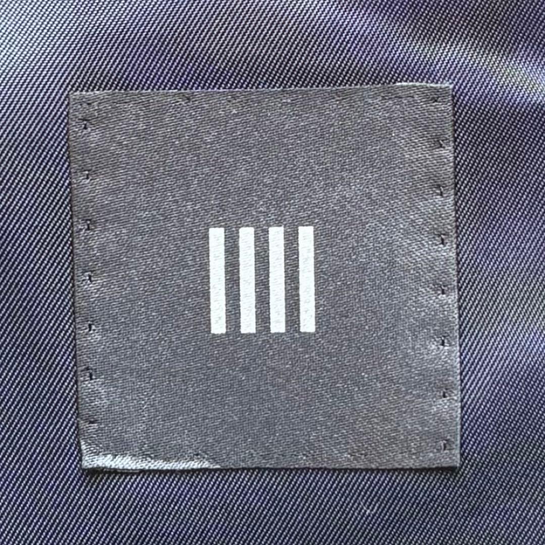 美品 SUIT SELECT スリーピース チェック 本切羽 濃紺 A4