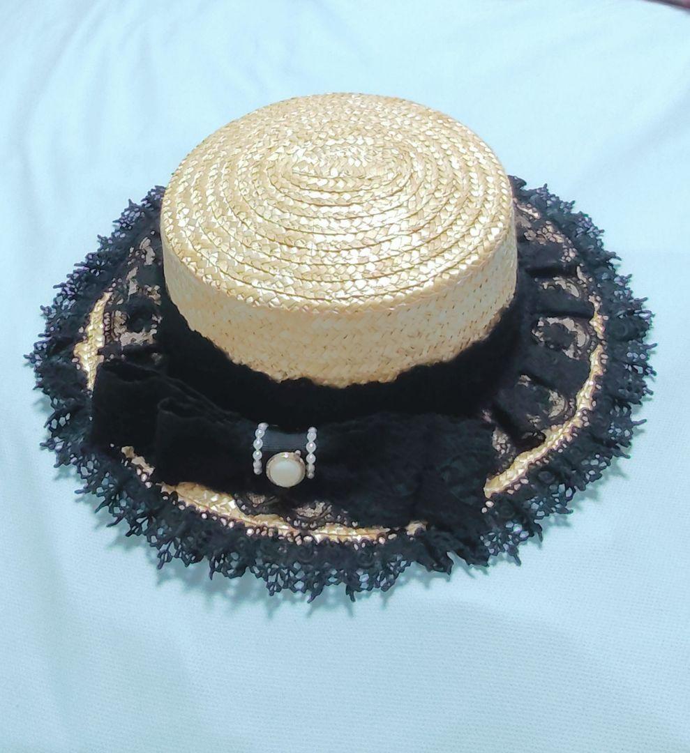 レディパールカンカン帽(黒)PIRATES