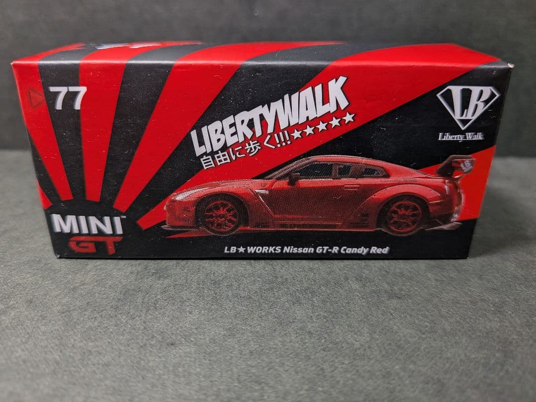 MINIGT 77　LBWK　ニッサン　GT-R R35　キャンディレッド