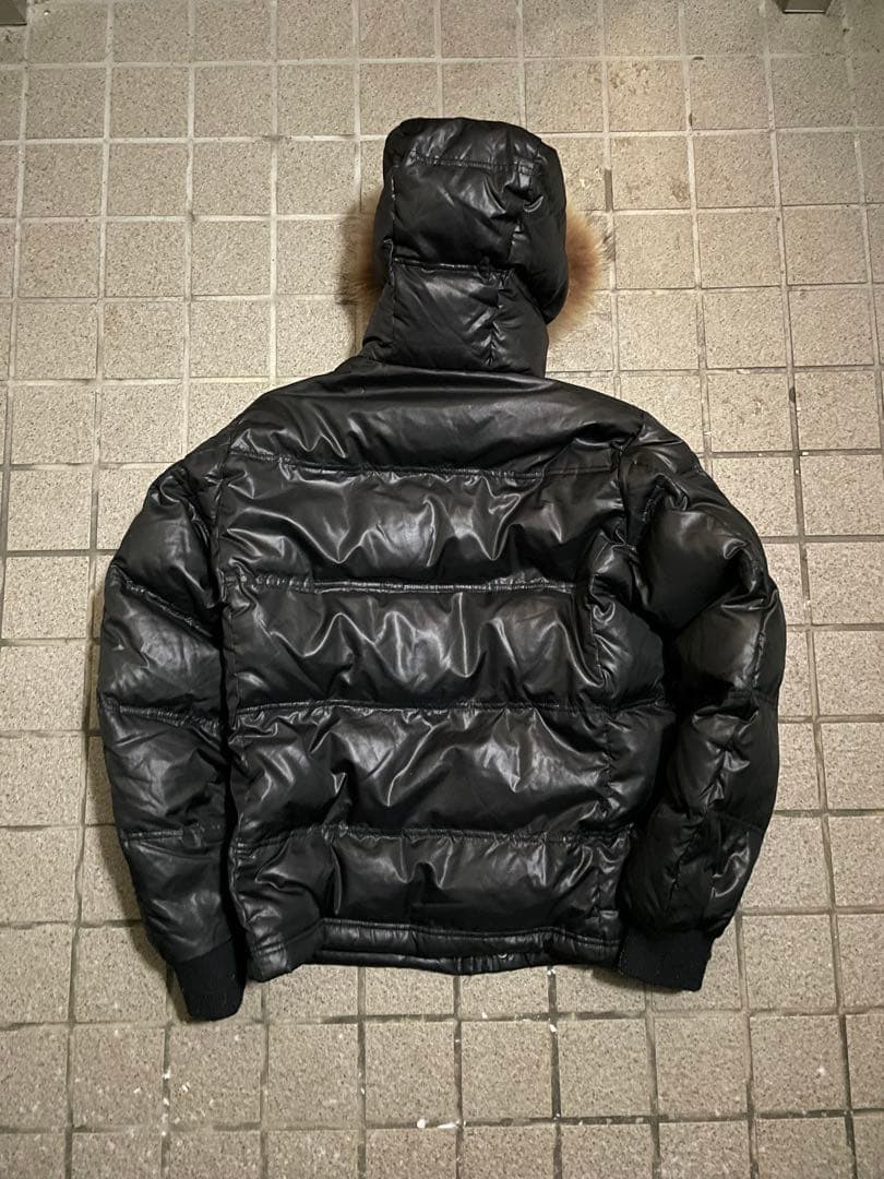 ファーダウンジャケット 短丈 光沢 archive y2k old UNIQLO