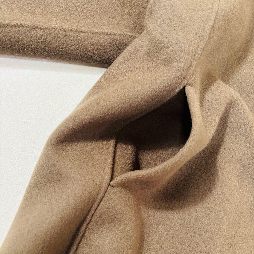 828 マルティニーク ノーカラー ショートコート モカブラウン 定価5.2万