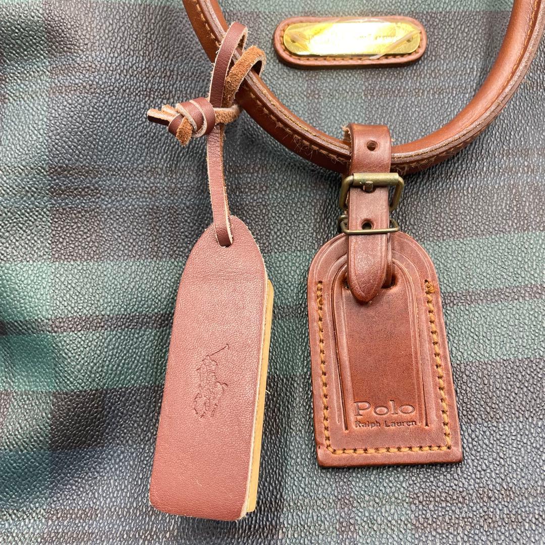 90s POLO RALPH LAURE ボストンバック　チェック柄