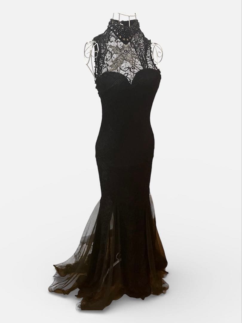 3 キャバドレス　黒　ロングドレス　ビジュー　値下げ交渉可能