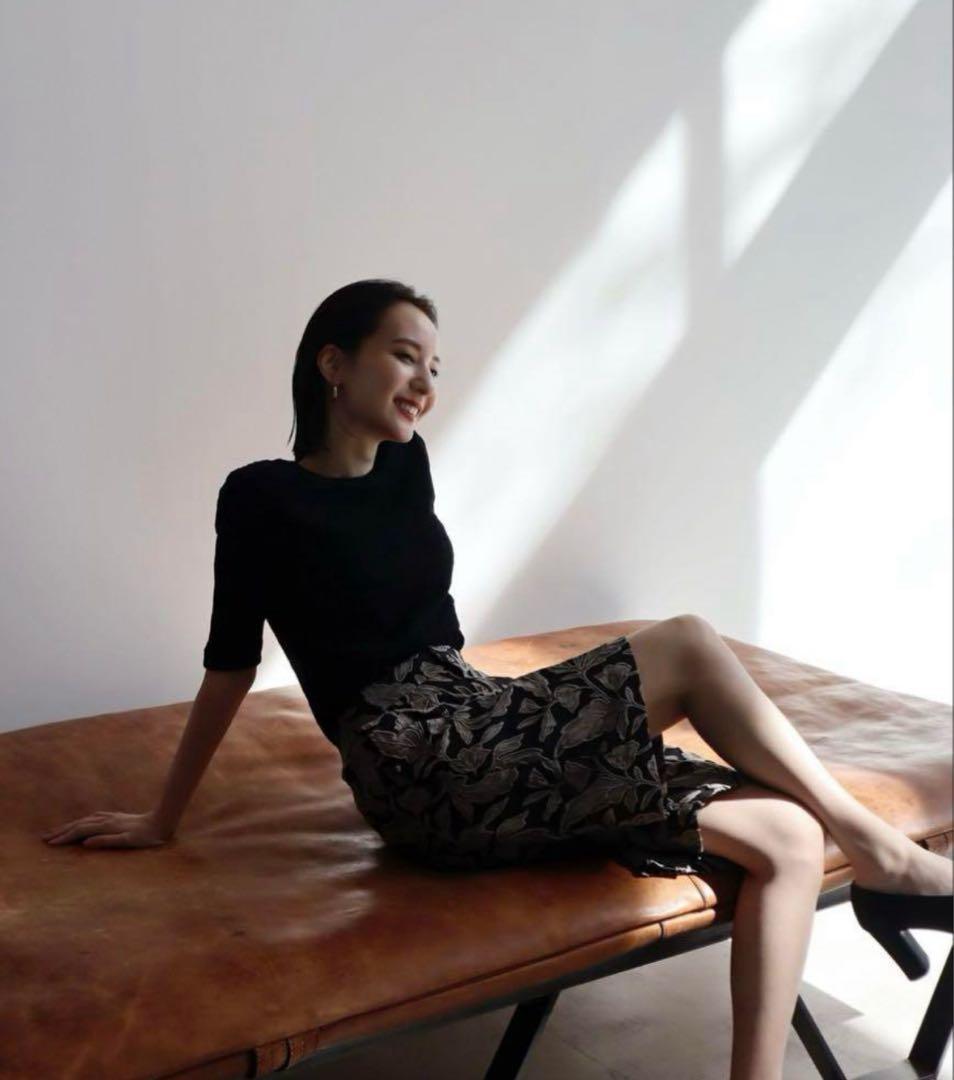 パンツ louren / flower jacquard half pants