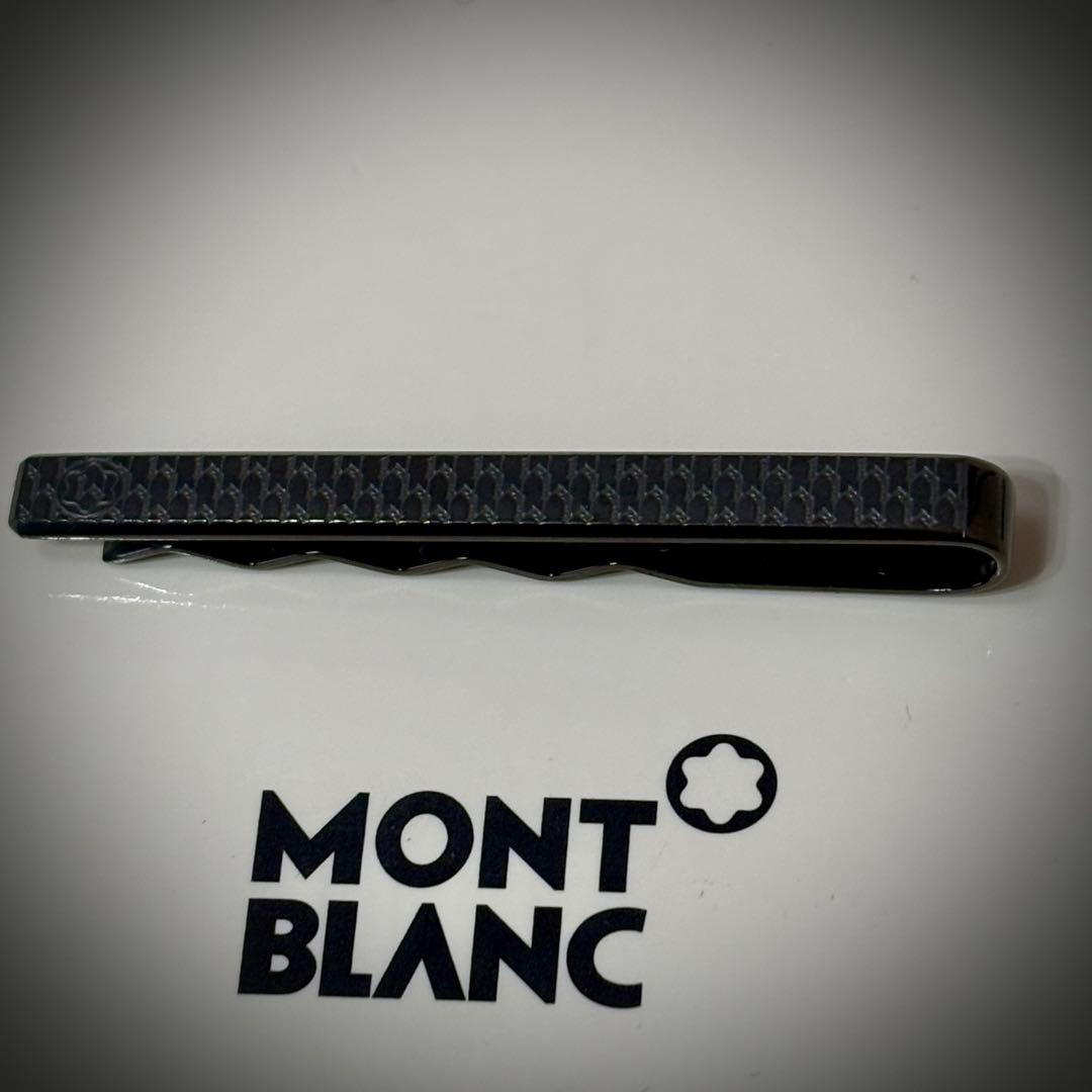 たくろん【美品】MONTBLANC ネクタイピン シルバーブラック ケース
