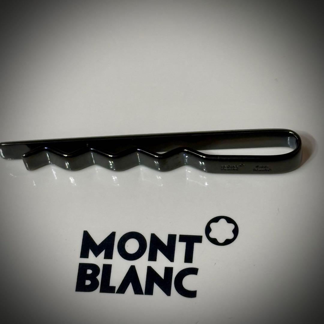 たくろん【美品】MONTBLANC ネクタイピン シルバーブラック ケース