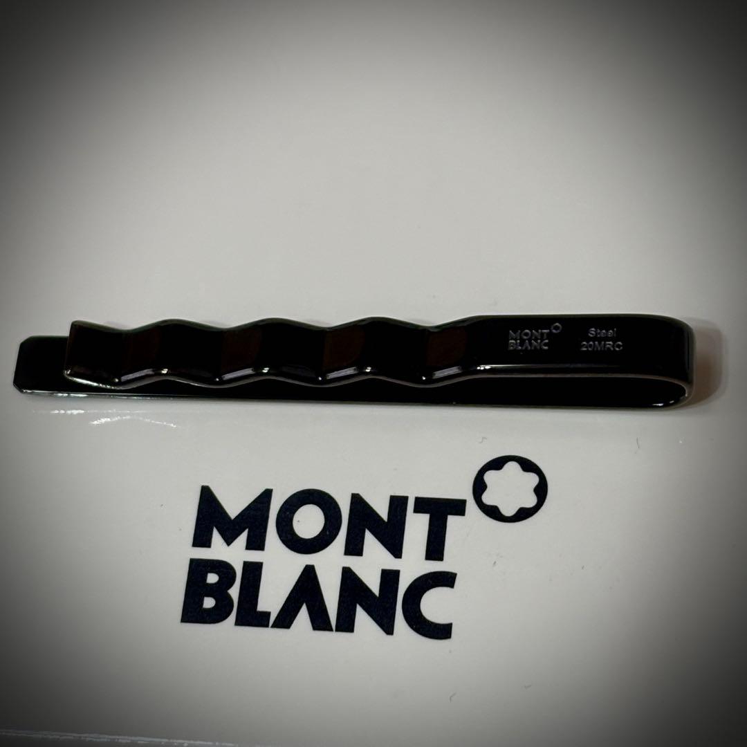 たくろん【美品】MONTBLANC ネクタイピン シルバーブラック ケース