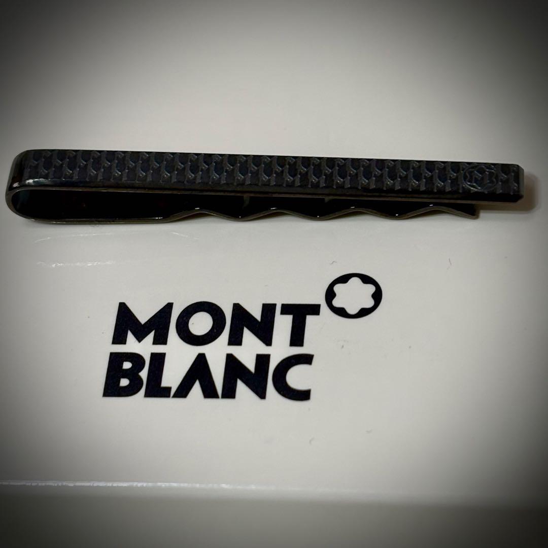 たくろん【美品】MONTBLANC ネクタイピン シルバーブラック ケース