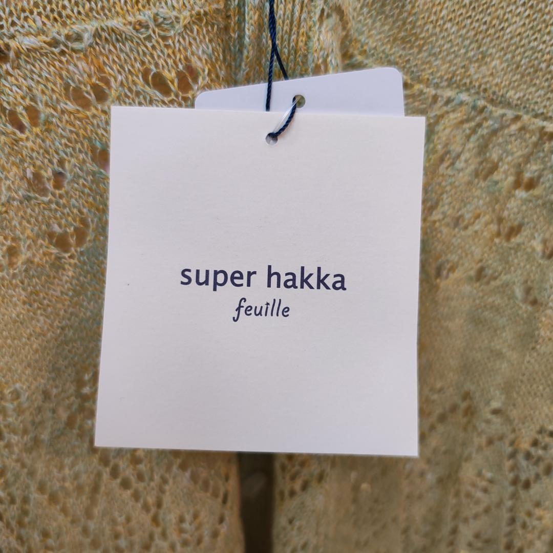 SUPER HAKKA イエロー チュニックカーディガン 五分袖　19号