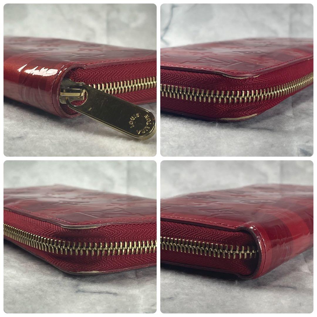 LOUIS VUITTON ヴェルニ レイユール ジッピーウォレット レッド