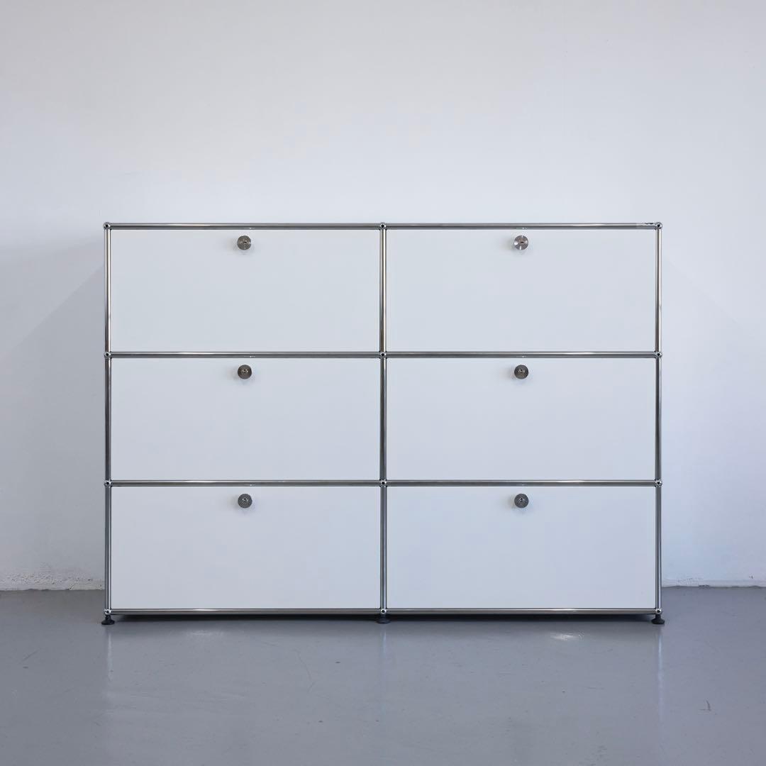 USMハラー　2列3段キャビネット/ピュアホワイト/送料込み