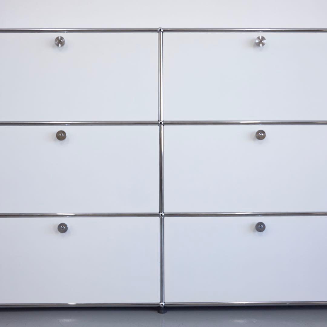 USMハラー　2列3段キャビネット/ピュアホワイト/送料込み