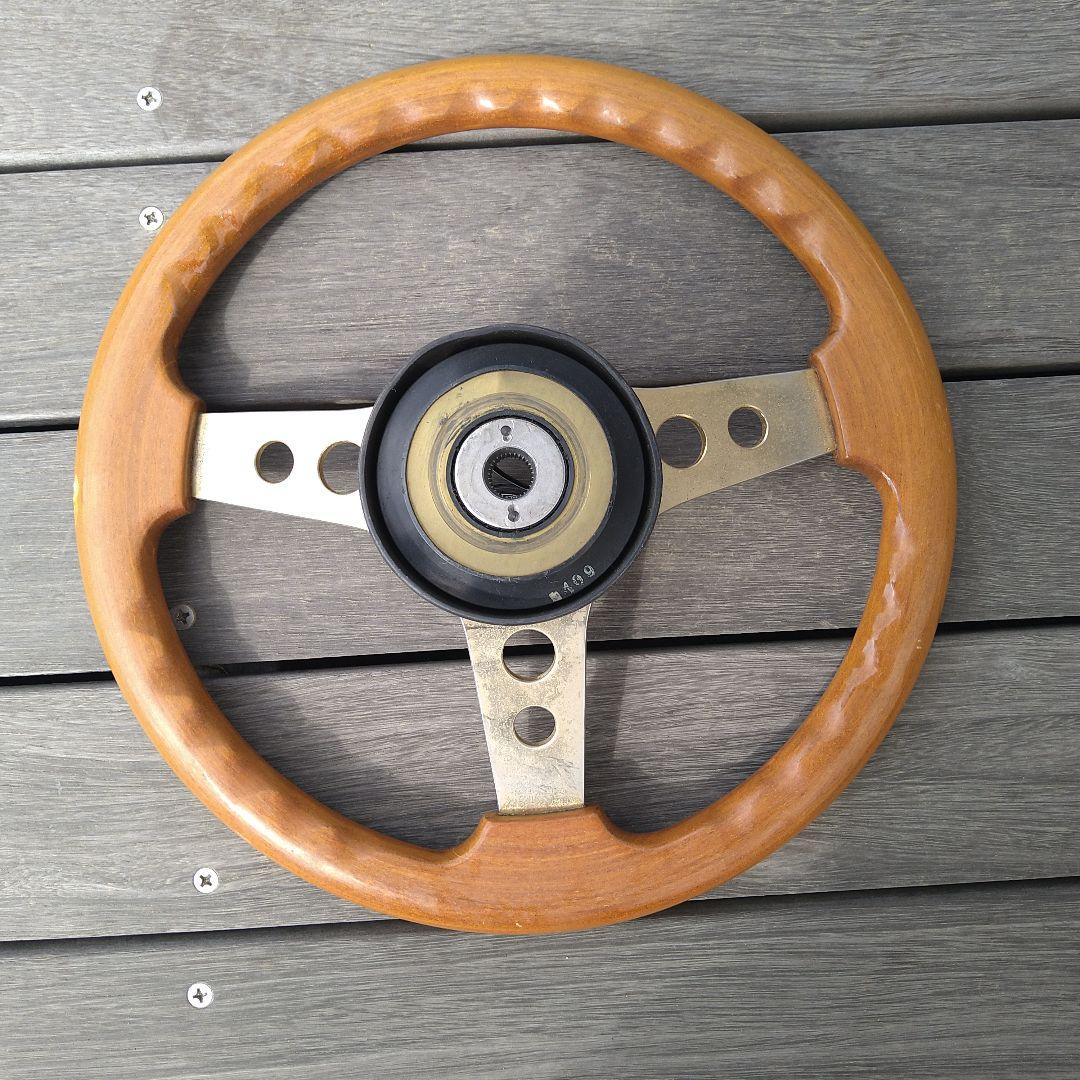 ウッドステアリング OBA オバ 当時物 街道レーサー