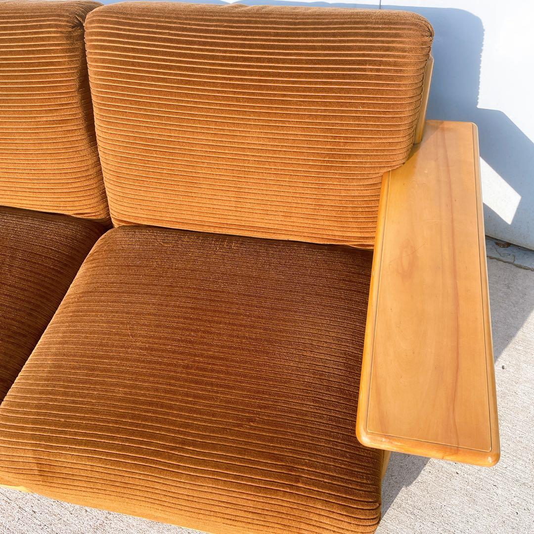 【美品送料込】稀少品 モリシゲ家具 2人掛け セパレートソファ 廃盤