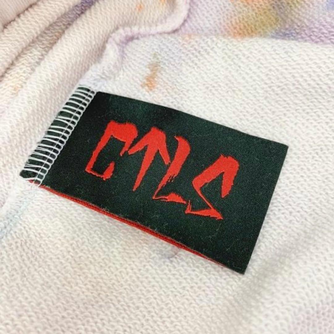 【新品】CVTVLISTカタリスト　ロゴ刺繍ブリーチ加工サルエルスウェットパンツ