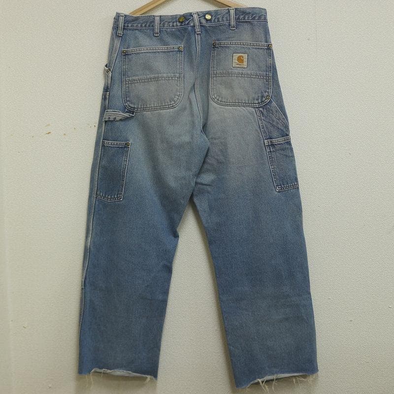 ★カーハート★デニムダブルニーペインターデニムパンツ WU138 36×34★