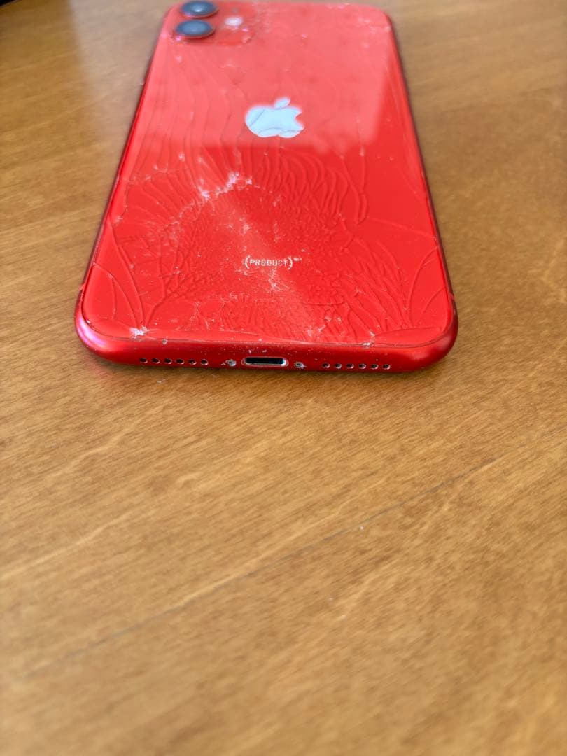 【ジャンク扱い】動作OK　iPhone11本体 64GB 赤　バッテリー100%