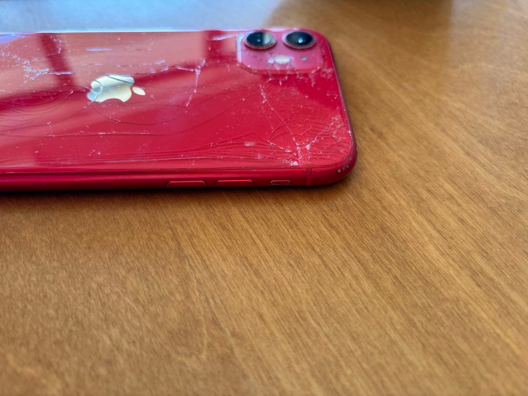 【ジャンク扱い】動作OK　iPhone11本体 64GB 赤　バッテリー100%