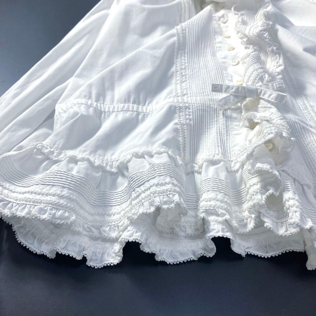 PINK HOUSE ピンクハウス　フリル　ブラウス　シャツ　白　ドレス