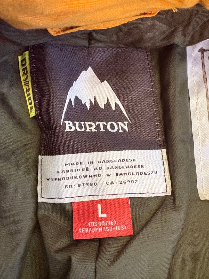 BURTON キッズ L 160 スノーボードウェア 上下 グローブ セット