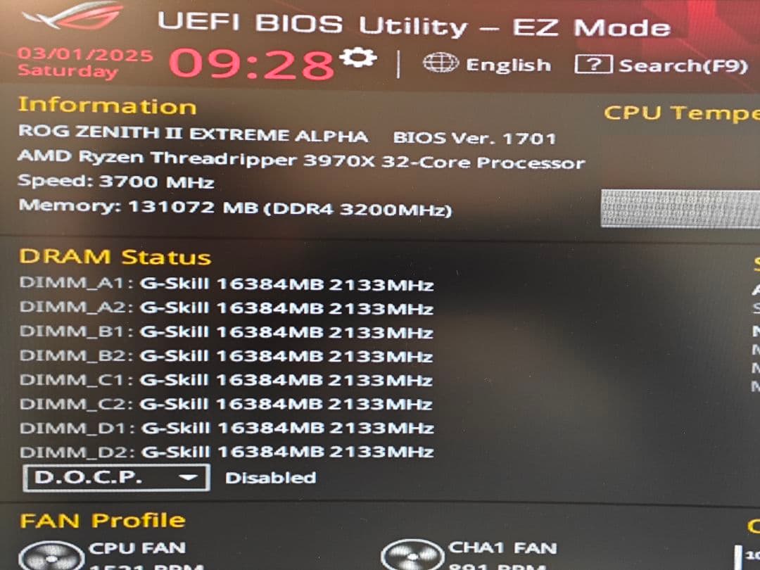 マザーボード ROG ZENITH II EXTREME ALPHA ThreadRipper