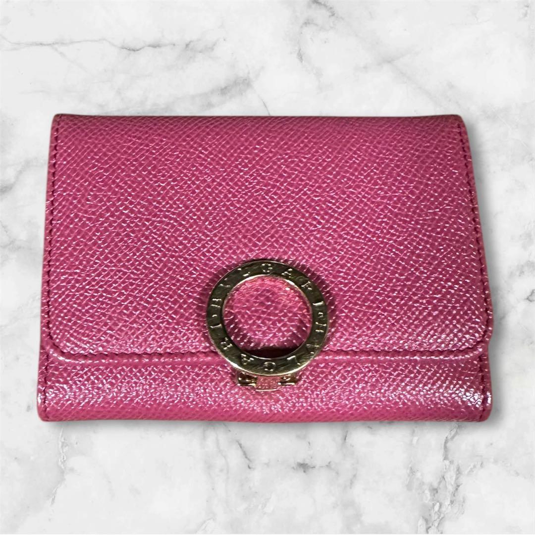 ブルガリ 名刺入れ カードケース ロゴクリップ レザー ビジネス