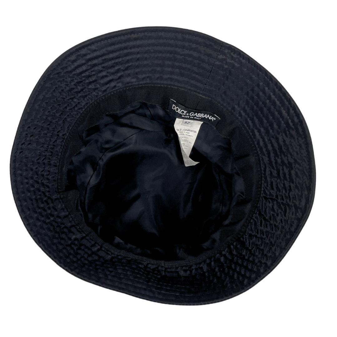 【新品同様】ドルチェ＆ガッバーナ バケットハット ロゴメタルプレート 黒