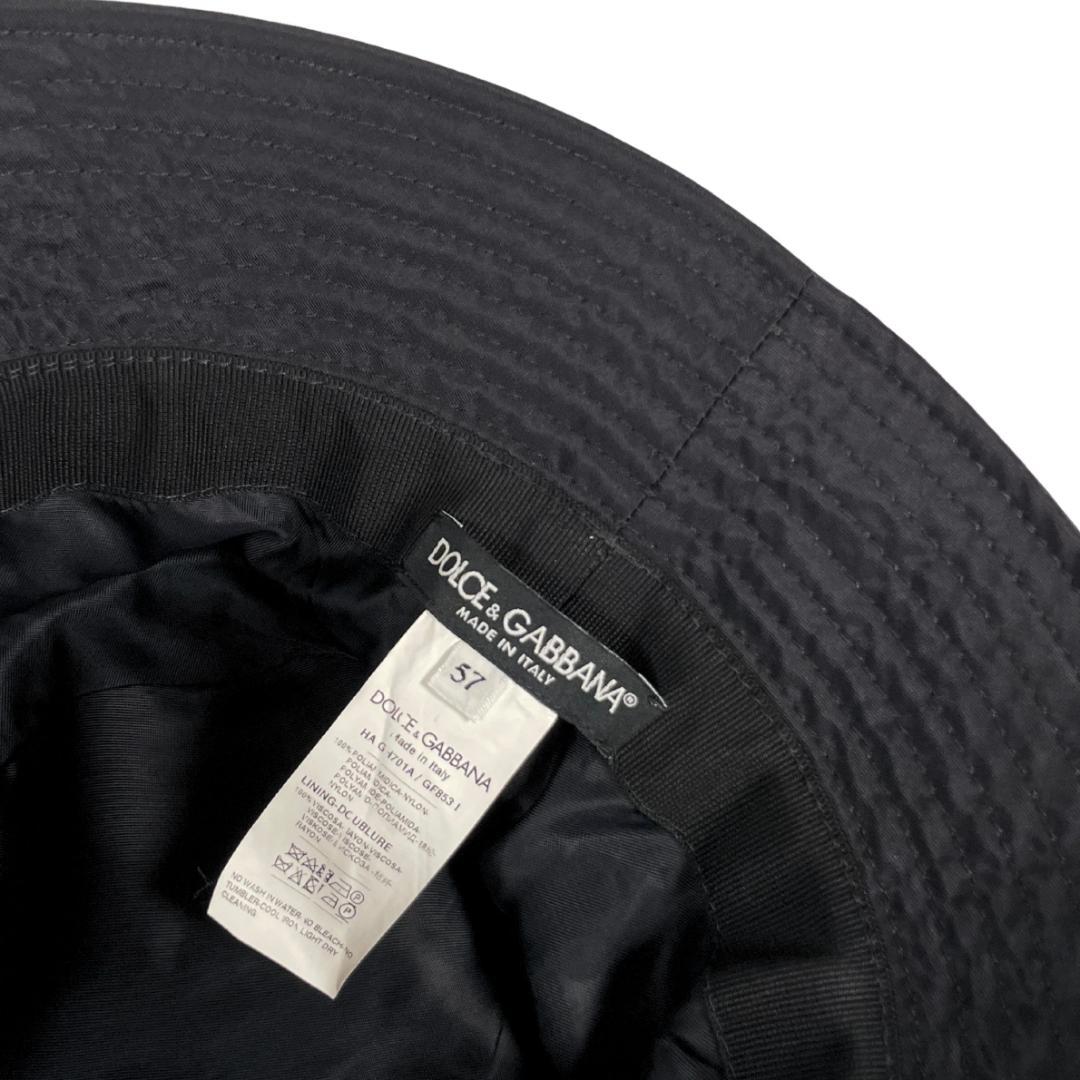 【新品同様】ドルチェ＆ガッバーナ バケットハット ロゴメタルプレート 黒