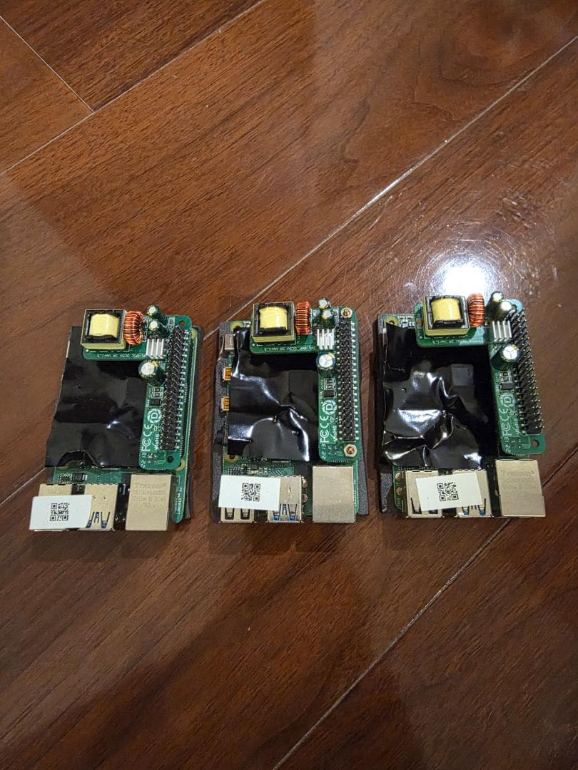 Raspberry Pi 4B 2GB 3個セット PoE付き