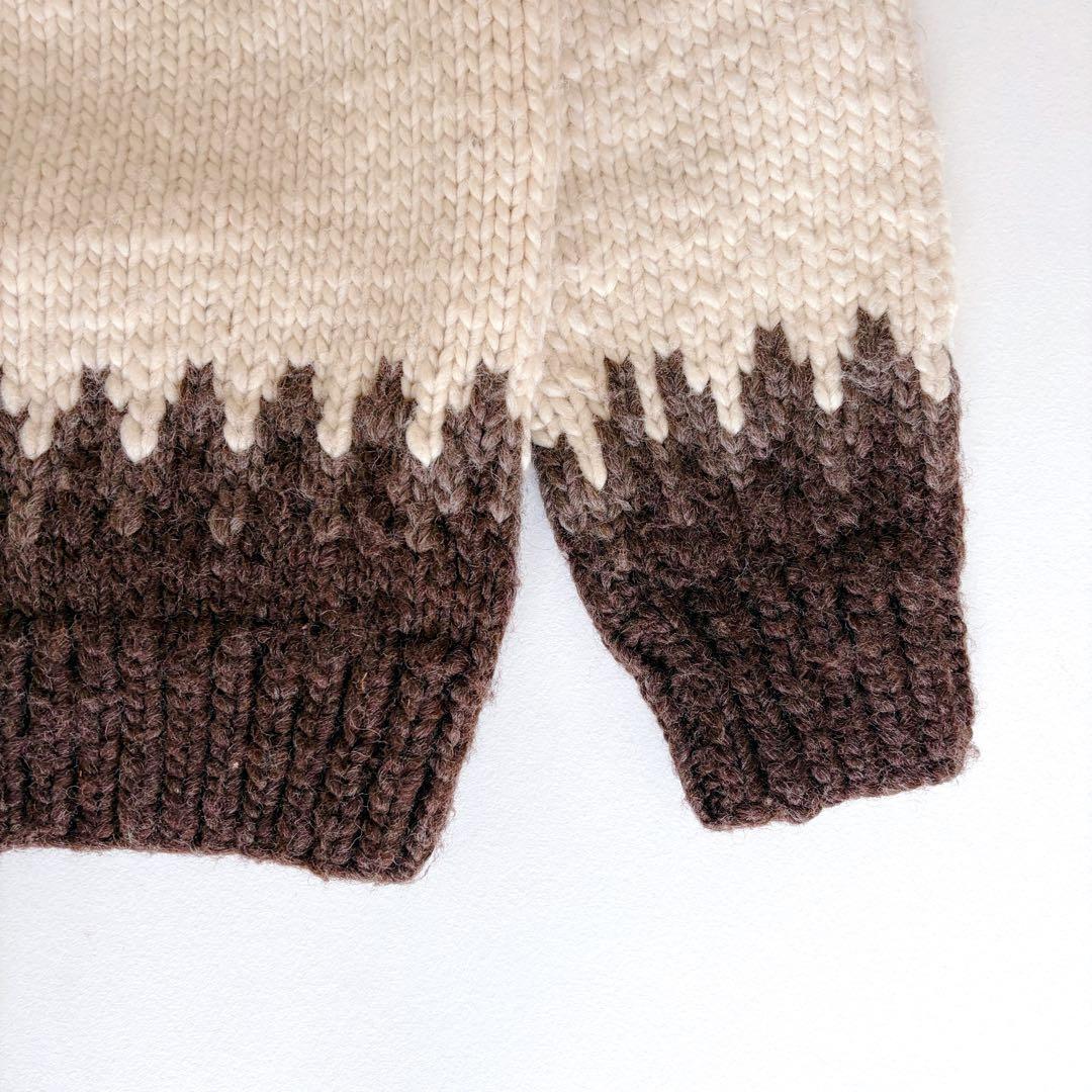 KANATA カナタ カウチン ニット ジャケット ノルディック ノーカラー