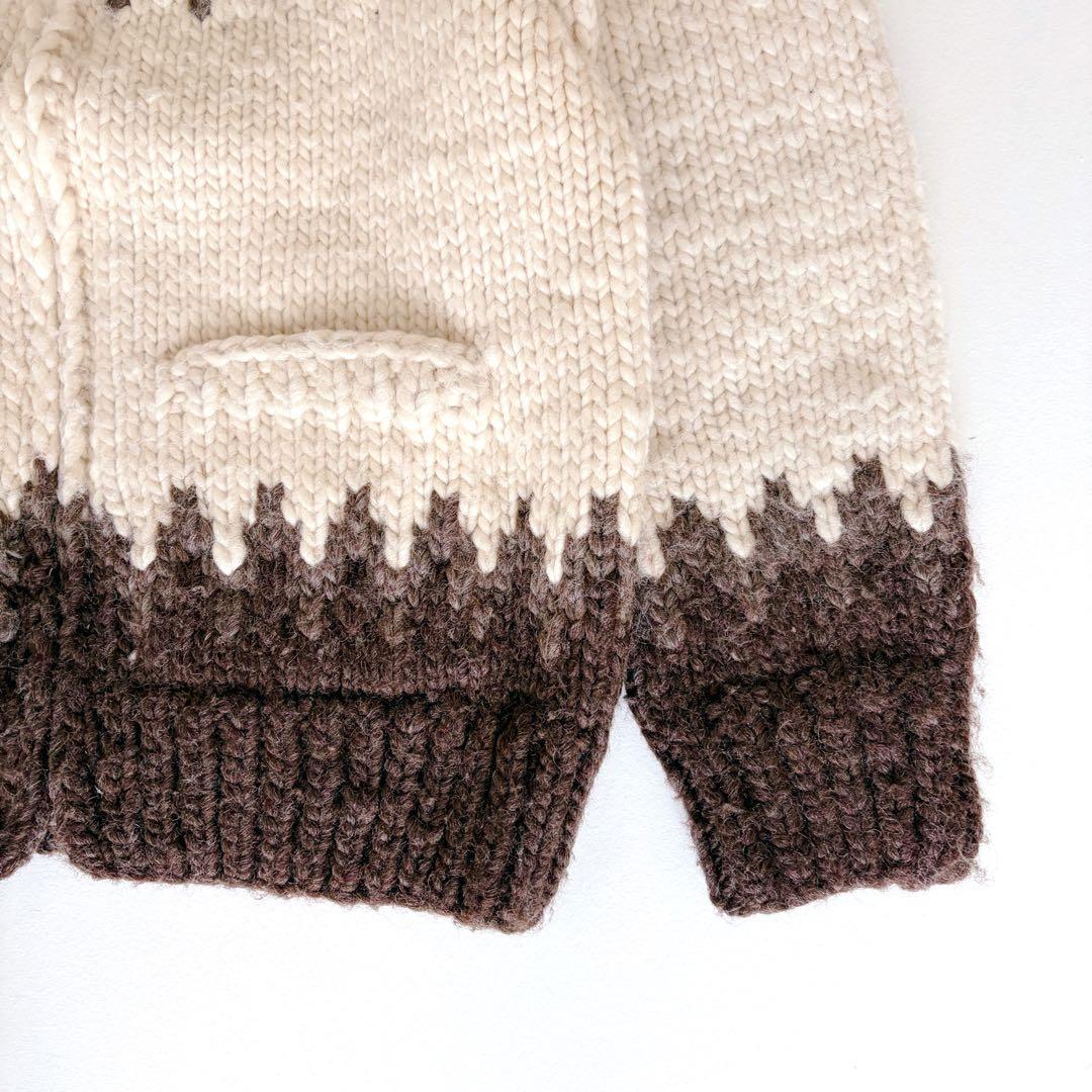 KANATA カナタ カウチン ニット ジャケット ノルディック ノーカラー